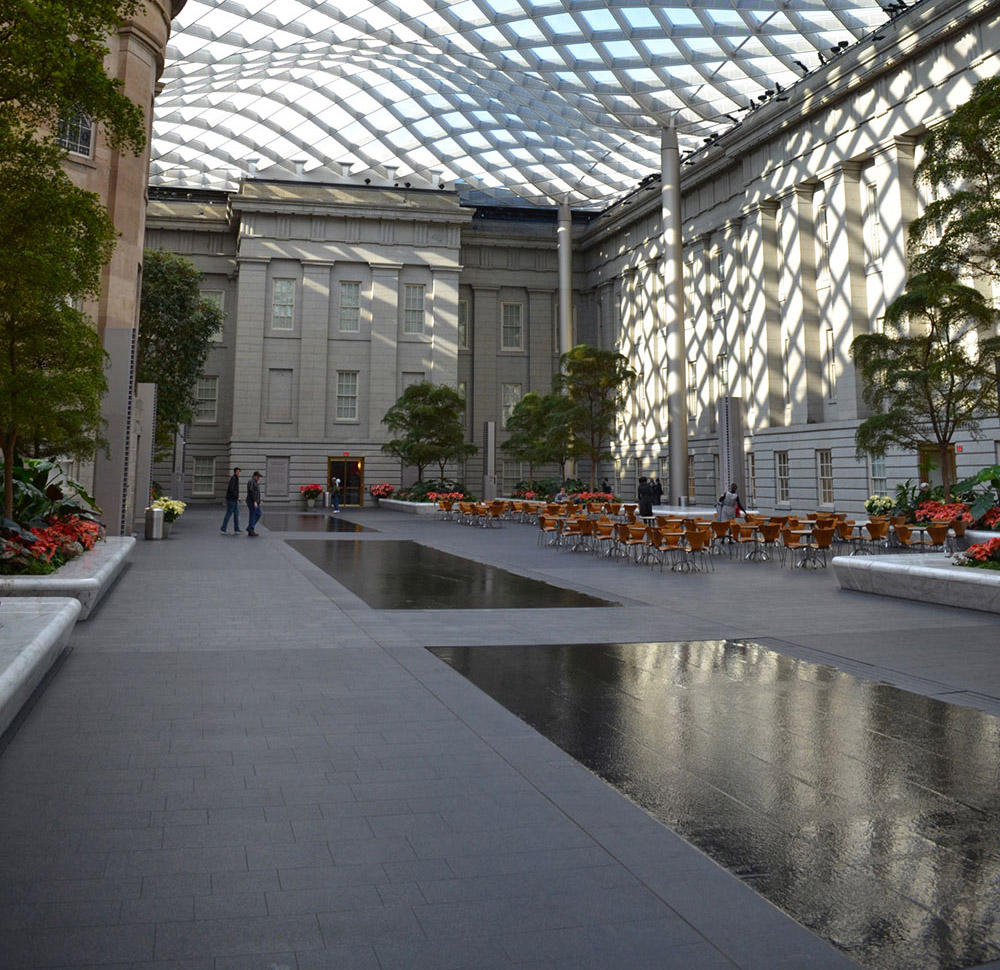 The Robert and Arlene Kogod Courtyard in the Smithsonian American Art Museum, Washington, DC