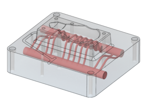HARBEC plastic injection mold inspired by dicot leaves