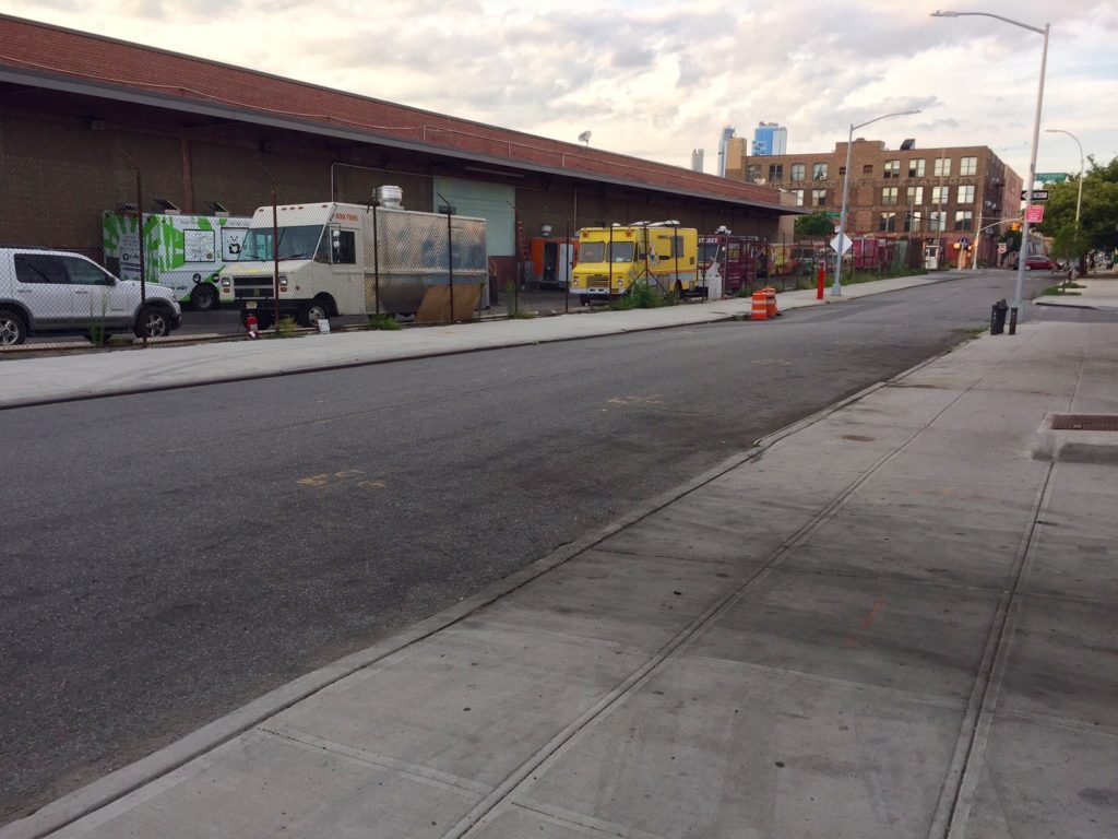 Warehouse and parking lot on northeast side of the Gowanus Canal