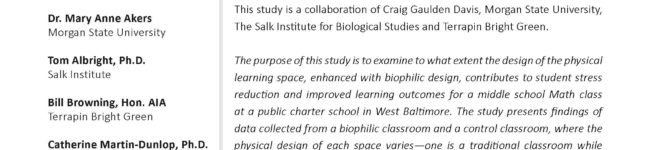 Cover for The Impact of Biophilic Learning Spaces on Student Success